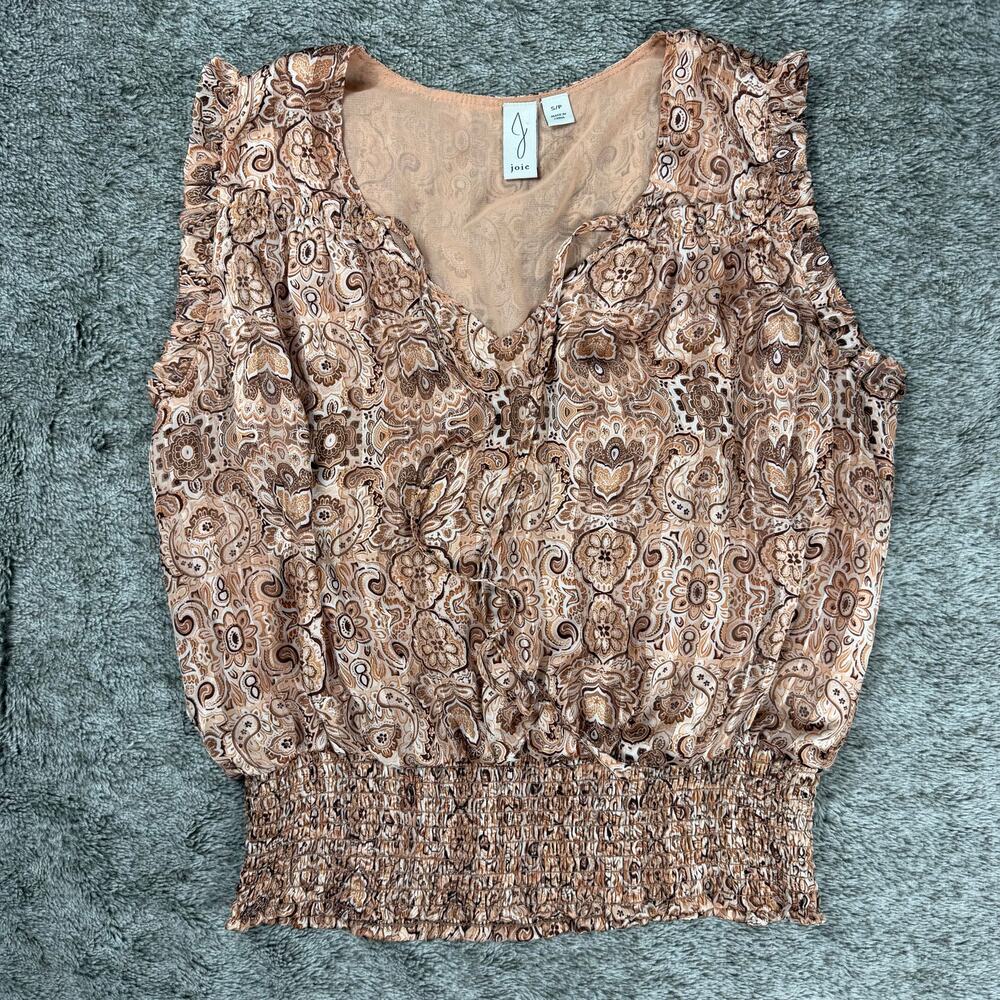 Joie Sleeveless Paisley Print Blouse Women's Small